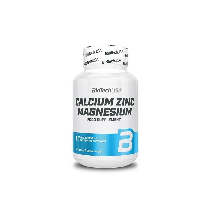 BioTech USA Calcium Zinc Magnesium, 100tabs
